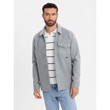 Ombre Men's lightweight fleece jacket with viscose - gray | Eponuda.ba