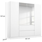 Rauch Möbel omara s klasičnimi vrati, srebrne barve, bela | Shoptok.si