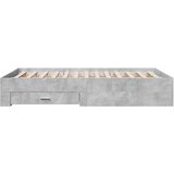  Okvir kreveta s ladicama siva boja betona 140x190 cm drveni | shoptok.hr