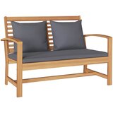  Sjedeća garnitura za vrt 5 kom. Prirodna Čvrsto teak drvo | shoptok.hr