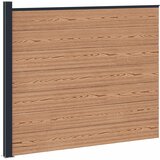 vidaXL Panel ograde WPC i aluminij Smeđa - Smeđa 1 sekcija s 1 stupcem (tamno sivi stupac) Cijene