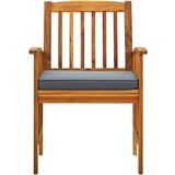  5-dijelni vrtni blagovaonski set od drva bagrema s jastucima | shoptok.hr