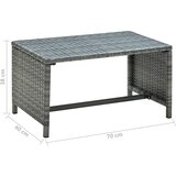  Stolić za kavu antracit 70 x 40 x 38 cm od poliratana | shoptok.hr
