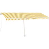  Samostojeća tenda na ručno uvlačenje 500 x 350 cm žuto-bijela | shoptok.hr