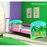  Otroška postelja ACMA z motivom, stranska roza 140x70 cm 30 Dinosaurs | Shoptok.si