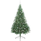 vidaXL Umjetna preddekorirana božićna jelka Zelena 240 cm PVC | Shoptok.si
