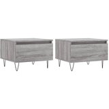  The Living Store Klubska mizica 2 kosa siva sonoma 50x46x35 cm inženirski les - Klubska Mizica, (21444810) | Shoptok.si