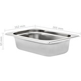  Posude Gastronorm 8 kom GN 1/4 65 mm od nehrđajućeg čelika | shoptok.hr