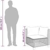 vidaXL Kutna vrtna sofa s jastucima bež od poliratana | shoptok.hr