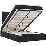 Maison Chic Otomanski Posteljni okvir - Dvoposteljna postelja - Zakonska postelja z vzmetnico črn 120x200 cm blago-J1472, (21774643) | Shoptok.si