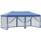 vidaXL zložljiv vrtni šotor s stranicami moder 3x6 m | Shoptok.si