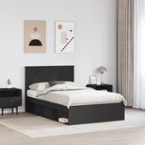  Krevetna konstrukcija Crna 120 x 200 cm Čvrsto borovo drvo | shoptok.hr