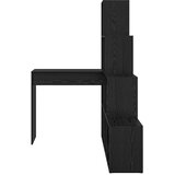  Kutni stol s policom Crni hrast 101,5 x 149,5 x 149,5 cm | Eponuda.ba