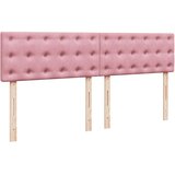  Krevet s oprugama i madracem ružičasti 180x200 cm baršunasti | shoptok.hr