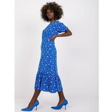 Fashion Hunters Blue dress with viscose prints RUE PARIS Cene