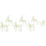 vidaXL LED jelene med 40 LED 7 pcs Multikolor PET | Shoptok.si