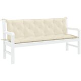  Jastuk za vrtnu klupu krem bijeli 180x(50+50)x7 cm od tkanine | Eponuda.com