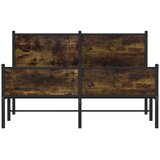  Metalni okvir kreveta bez madraca boja hrasta 137x190 cm | shoptok.hr