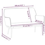  Klop temno siva 108x79x79 cm žamet, (20697753) | Shoptok.si