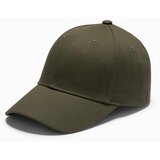 Ombre Men's baseball cap with visor and decorative embroidery - khaki Cene