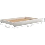 vidaXL Dnevna postelja s predali 90x200 cm bela trdna borovina | Shoptok.si