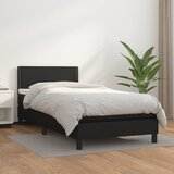 The Living Store Box spring postelja z vzmetnico črna 90x200 cm umetno usnje - Box Spring Postelja, (21520470) Cene