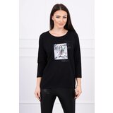 Kesi Blouse with Star Style print black Cijene