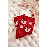Kesi Women's Christmas Socks Shiny Reindeer Red Cene