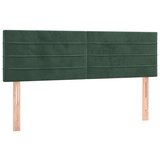 vidaXL Box spring postelja z vzmetnico temno zelena 140x200 cm žamet, (20894326) | Shoptok.si
