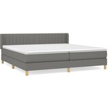 Maison Chic Box spring postelja - Vzmetna postelja z vzmetnico temno siva 200x200 cm blago SL20279, (21893480) | Shoptok.si