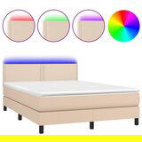  The Living Store Box spring postelja z vzmetnico LED kapučino 140x190 cm - Box Spring Postelja, (21444448) | Shoptok.si