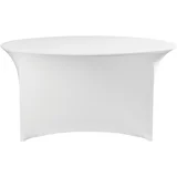 okrogel prt brez likanja, premer. 180cm jersey tkanina bela - 814451, (21383787)