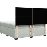 vidaXL Box spring postelja z vzmetnico svetlo siva 180x200 cm žamet | Shoptok.si
