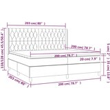  box spring s madracem LED plavi 200x200 cm od tkanine | shoptok.hr