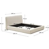 Kave Home Bež oblazinjena zakonska postelja 160x200 cm Martina – | Shoptok.si