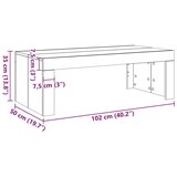 vidaXL Klubska mizica starinski les 102x50x35 cm inženirski les | Shoptok.si