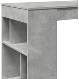  Barski stol s stalcima boja betona 102 x 50 x 103,5 cm drveni | shoptok.hr