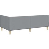  Kutni krevetni okvir s madracem 2 pcs Svijetlo siva tkanina | shoptok.hr