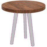 vidaXL Nepremična površina Temno rjava Ø 60 x 4 cm Trda hrastovina | Shoptok.si