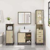 vidaXL Kopalniška garnitura 3-delna sonoma hrast inženirski les | Shoptok.si