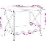 vidaXL Bocni stol Crni hrast 55 x 38 x 45 cm Konstruirano drvo | shoptok.hr