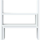  Organizator za stol podesivi bijeli 40 x 17 x 41 cm drveni | shoptok.hr