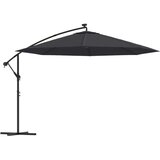  Konzolni suncobran s LED svjetlima 350 cm crni | shoptok.hr