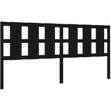  Posteljno vzglavje črno 205,5x4x100 cm trdna borovina, (20684496) | Shoptok.si