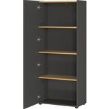Germania Antracitno siva biblioteka u dekoru hrasta 61x145x34 cm Adrano – | shoptok.hr