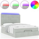  Otomanski krevet s madracima i LED 140x190 cm baršunasti | shoptok.hr