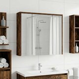  Kupaonski ormar s ogledalom Dimljeni hrast 63,5 x 16 x 62,5 cm | shoptok.hr