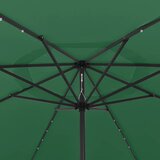  Vrtni suncobran s LED svjetlima 400 cm zeleni | Eponuda.ba