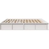  Krevetna konstrukcija Bijelo 200 x 200 cm Čvrsto borovo drvo | shoptok.hr