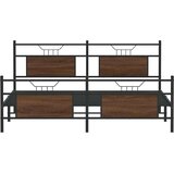 vidaXL metalni okvir kreveta bez madraca smeđa boja hrasta 180x200 cm | shoptok.hr